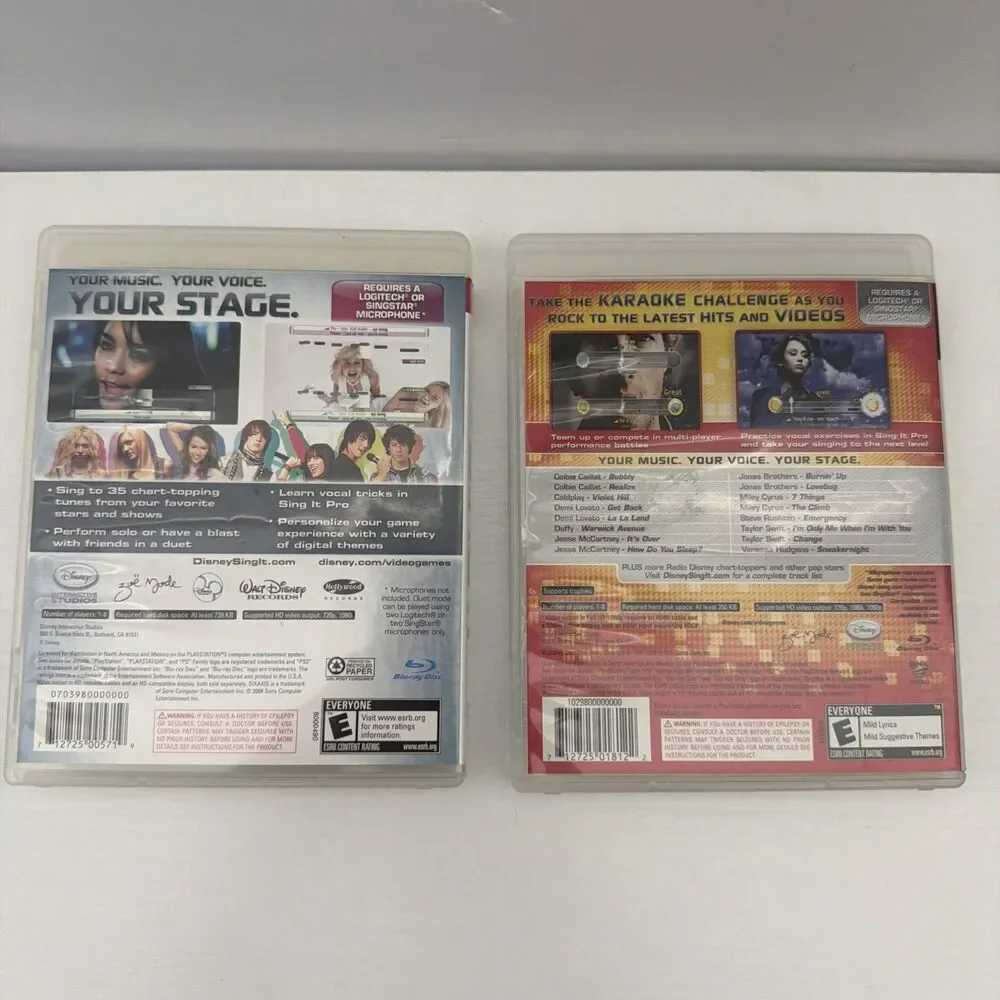 Disney Sing It & Sing It Pop Hits (Sony PlayStation 3, 2009) PS3 CIB Tested